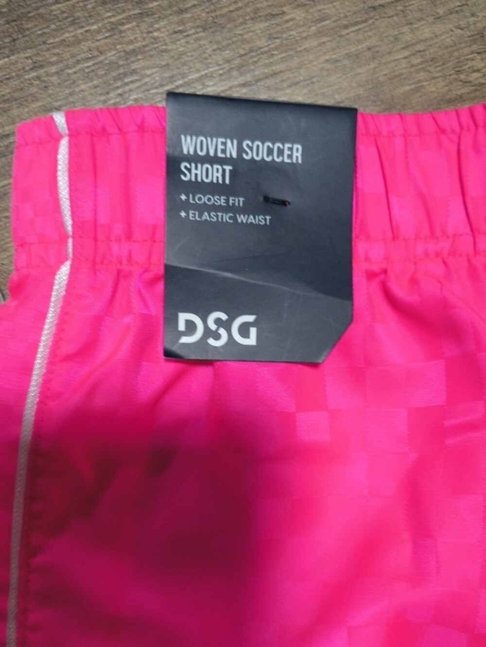 DSG Bright Pink Athletic Shorts with Contrast Piping - Picture 3 of 3